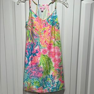 Lilly Pulitzer Women’s Silk Colorful Floral Print Dress- Size XS